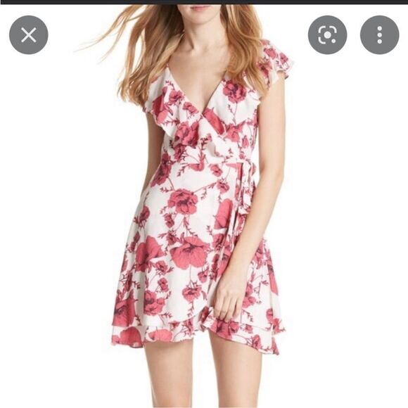 Free People French Quarter Ivory Floral Wrap Dress - Picture 1 of 16